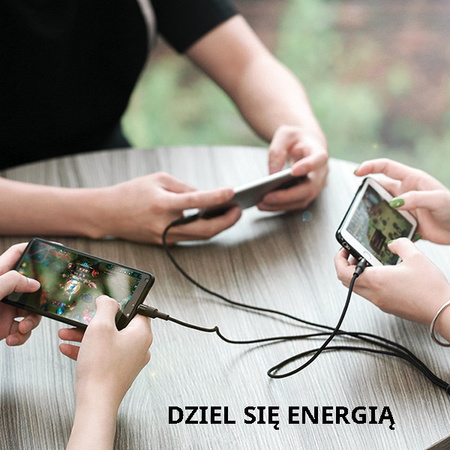USAMS KABEL PLECIONY 3W1 DO LIGHTNING MICRO USB USB-C 1,5M 2A DO TELEFONÓW