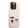 Karl Lagerfeld KLHMP14LSSKCI iPhone 14 Pro 6,1" hardcase jasnoróżowy/light pink Silicone Karl & Choupette Magsafe