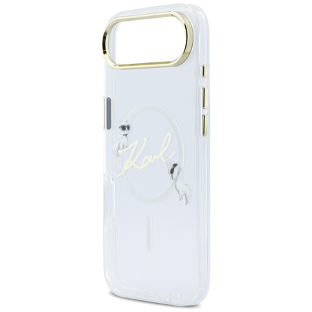 Etui Karl Lagerfeld IML Choupettes Karl Script Logo MagSafe do iPhone Air przezroczysty