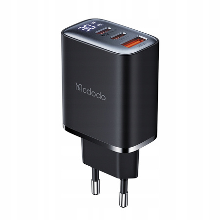 MCDODO SZYBKA ŁADOWARKA SIECIOWA DO IPHONE 2XUSB-C 1XUSB PD 30W MIERNIK LED