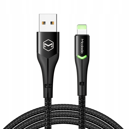 MCDODO KABEL USB LIGHTNING SZYBKIEGO ŁADOWANIA 36W DO IPHONE 13 14 1M LED