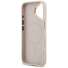 Etui Guess Grained Strass Logo MagSafe do iPhone 17 różowy