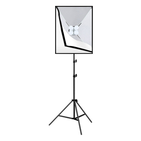 PULUZ ZESTAW SOFTBOX LED 50X70CM DO FOTOGRAFII Z STATYWEM I 4 ŻARÓWKAMI LED