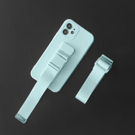 Rope Case silikonowe etui ze smyczą torebka smycz pasek do Xiaomi Redmi Note 11 Pro czarny