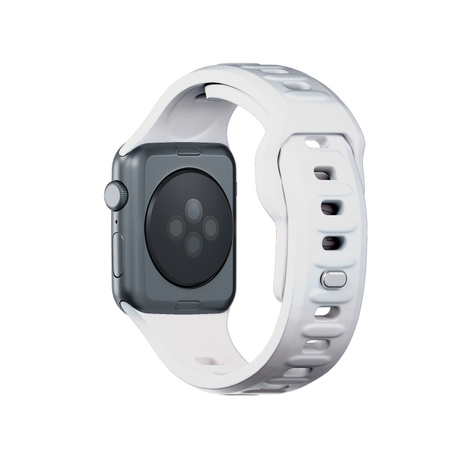 38/40/41/42 mm White (small) - 3mk Silicone Watch Strap for Apple