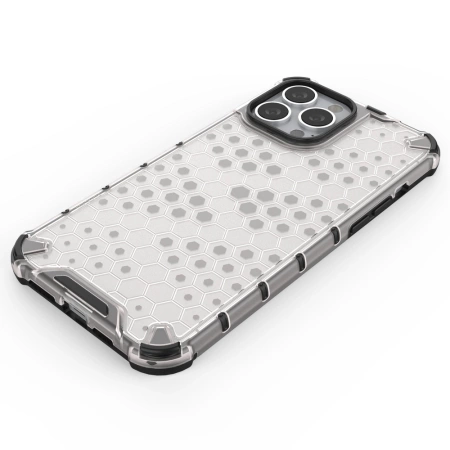 HURTEL ETUI PANCERNE HONEYCOMB Z ŻELOWĄ RAMKĄ DO IPHONE 13 PRO MAX OCHRONNE