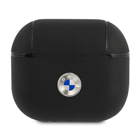 BMW BMA3SSLBK AirPods 3 cover czarny/black Geniune Leather Silver Logo