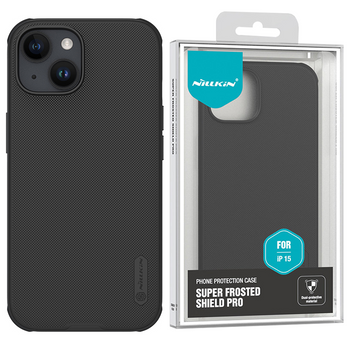 Wzmocnione etui Nillkin Super Frosted Shield Pro do iPhone 15 - czarne