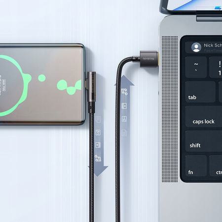MCDODO KABEL USB-C KĄTOWY SZYBKIE ŁADOWANIE DO SAMSUNG USB TYP C 6A 100W 2M