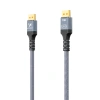 Kabel Wozinsky WPS-16AYL1S DisplayPort 2.1 Certyfikowany VESA 80 Gb/s 16K@60Hz 8K@120Hz 4K@240Hz HDR HDCP DSC 1m - czarny