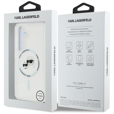 KARL LAGERFELD ETUI BUTTON KARL & CHOUPETTE HEADS PRINTED LOGO DO SAMSUNG