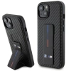 Etui BMW Grip Stand Smooth & Carbon na iPhone 15 - czarne