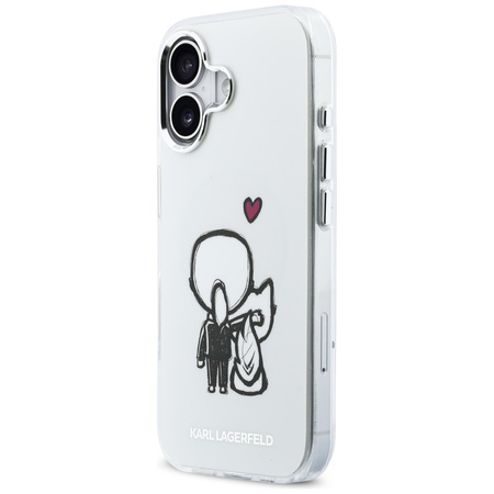 Etui Karl Lagerfeld Karl & Choupette Back MagSafe do iPhone 17 przezroczysty