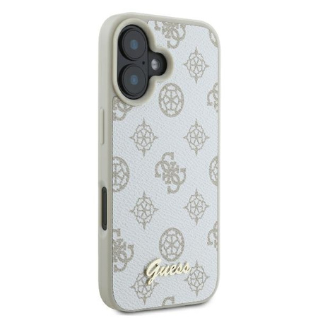 GUESS HARDCASE DO IPHONE 16.1 PEONY SCRIPT LOGO Z MAGNETYCZNYM DO MAGSAFE