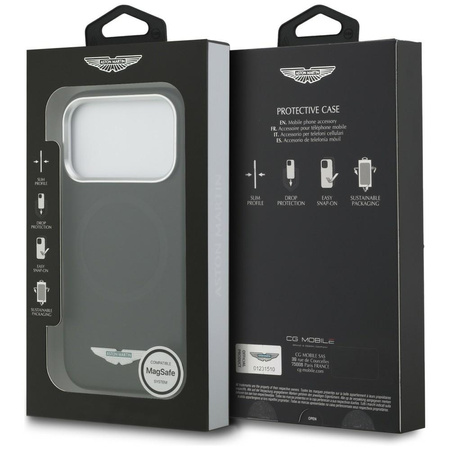 Etui Aston Martin HC FW Logo MagSafe do iPhone 17 Pro czarny