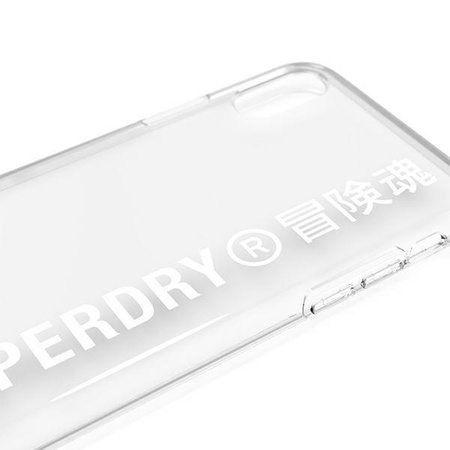 SuperDry Snap iPhone X/Xs Clear Case biały/white 41576