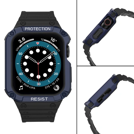 HURTEL ETUI PANCERNE OPASKA DO APPLE WATCH 7 6 5 4 3 2 SE 45 44 42MM CZARNE