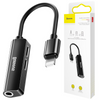 Baseus Audio Converter L52 adapter przejściówka z Lightning na 2x Lightning + mini jack 3.5mm czarny (CALL52-01)