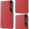 Eco Leather View Case elegancki futerał etui z klapką i funkcją podstawki Xiaomi Redmi K40 Pro+ / K40 Pro / K40 / Poco F3 czerwony