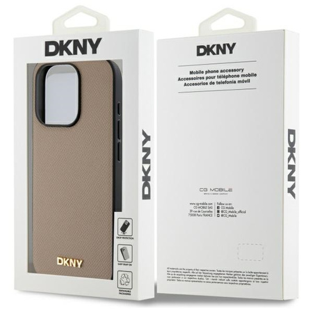 DKNY ETUI Z LOGO METALOWYM DO IPHONE 15 PRO MAX 6.7 DO MAGSAFE GRANY