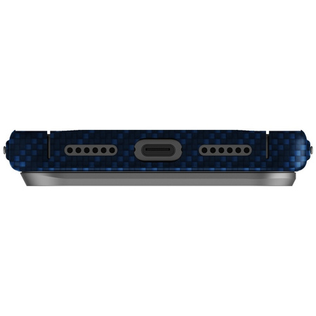 Etui UNIQ Keva EDGE do iPhone 17 Pro Max Magclick Charging niebieski