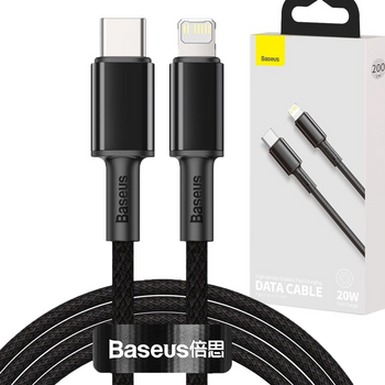 Baseus kabel USB Typ C - Lightning szybkie ładowanie Power Delivery 20 W 2 m czarny (CATLGD-A01)