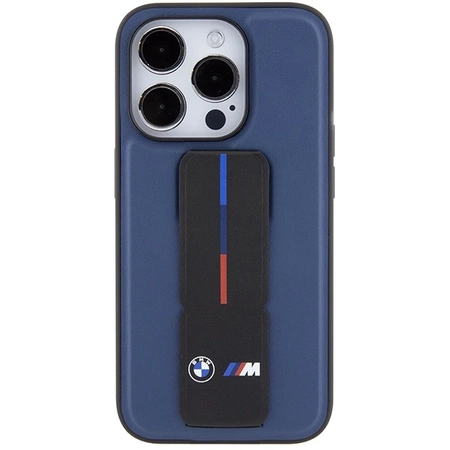 Etui BMW M Grip Stand Bicolor na iPhone 15 Pro - granatowe