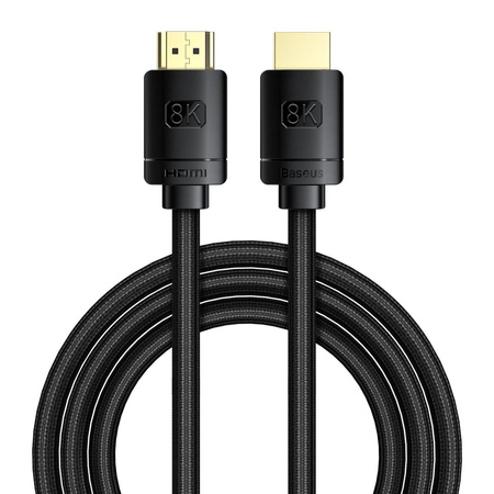 BASEUS KABEL HDMI 2.1 DO TV MONITOR 8K 60HZ 3D HDR 48GBPS 2M Z FUNKCJĄ HDR