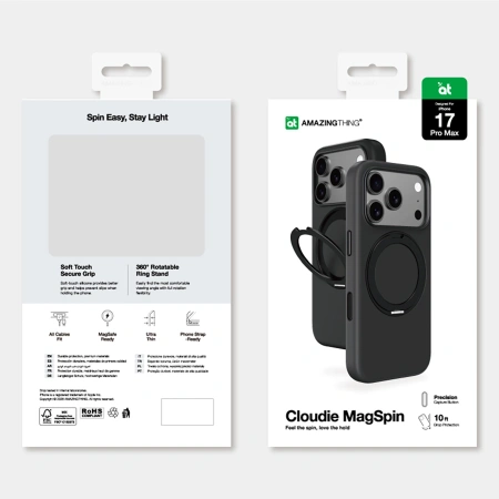 AMAZINGTHING ETUI CLOUDIE Z PODSTAWKĄ DO IPHONE 17 PRO MAX OCHRONNE