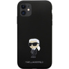 Etui Karl Lagerfeld KLHCN61SMHKNPK na iPhone 11 / Xr - czarne Silicone Ikonik Metal Pin