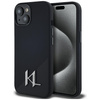 KARL LAGERFELD ETUI SILICONE SHADOW DO IPHONE 15 Z METALOWYM LOGO I OCHRONĄ