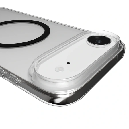 Etui Puro Lite Mag TPU+PC kompatybilne z MagSafe na iPhone 17 Air - przezroczyste z czarnym pierścieniem