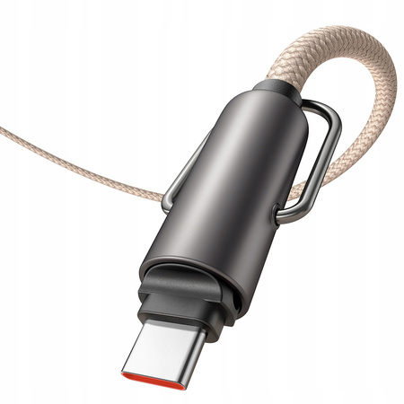 MCDODO SMYCZ DO TELEFONU NA SZYJE WKŁADKA CROSSBODY BEŻOWA KABEL USB-C 60W