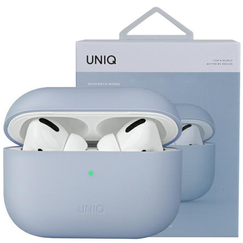 Etui Uniq Lino na AirPods Pro - błękitne