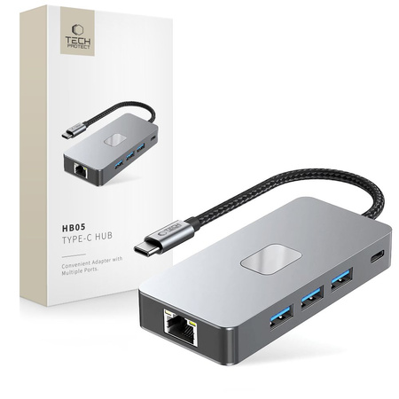 TECH-PROTECT HUB ADAPTER 9IN1 TYPE-C DO KOMPUTERA USB3.0 HDMI 4K PD100W