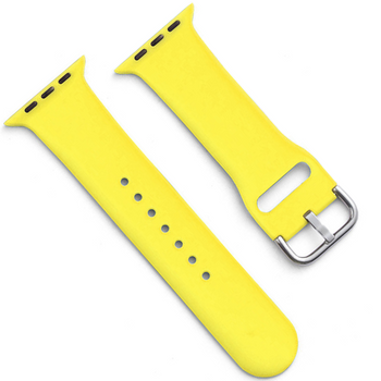 Silicone Strap APS silikonowa opaska do Watch 8 / 7 / 6 / 5 / 4 / 3 / 2 / SE (41 / 40 / 38mm) pasek bransoleta do zegarka żółty