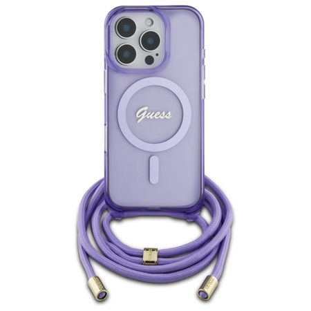 GUESS ETUI HARDCASE CROSSBODY CORD SCRIPT DO MAGSAFE DO IPHONE 16 PRO 6.3