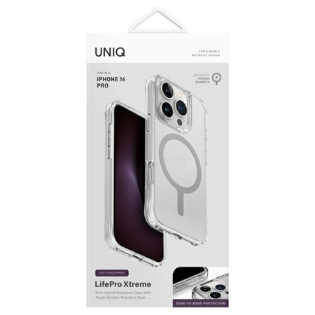 UNIQ ETUI LIFEPRO XTREME DO IPHONE 16 PRO 6.3 MAGCLICK WERSJA PRZEZROCZYSTA