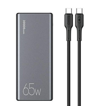 USAMS Powerbank PB59 30000mAh 65W2xQC3.0+PD Fast Charge czarny/black CMXLOGTC01 (US-CD165) + kabel USB-C-USB-C