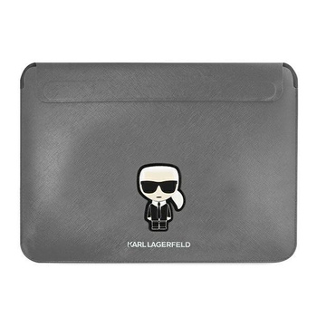 Karl Lagerfeld Sleeve KLCS16PISFG 16" srebrny/silver Saffiano Ikonik Karl