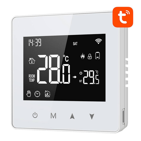 AVATTO TERMOSTAT ZWT198 ZIGBEE DO STEROWANIA TEMPERATURĄ DOMU BEZPRZEWODOWY