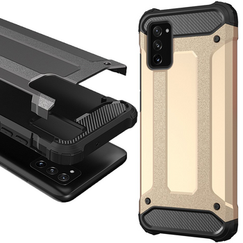 Hybrid Armor pancerne hybrydowe etui pokrowiec iPhone 13 Pro złoty