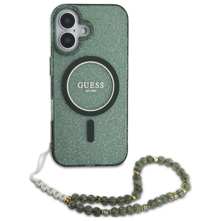 GUESS POKROWIEC MAGNETYCZNY DO IPHONE 16 PLUS 6.7 Z PEARL STRAP DO MAGSAFE