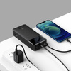 Baseus Bipow powerbank z wyświetlaczem 30000mAh 15W czarny (Overseas Edition) + kabel USB-A - Micro USB 0.25m czarny (PPBD050201)