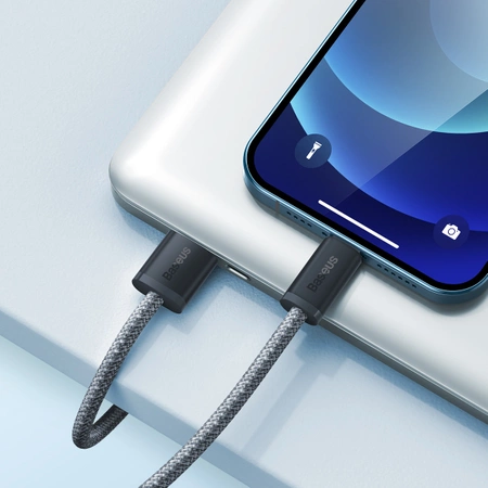 Baseus kabel do iPhone USB - Lightning 1m, 2,4A szary (CALD000416)