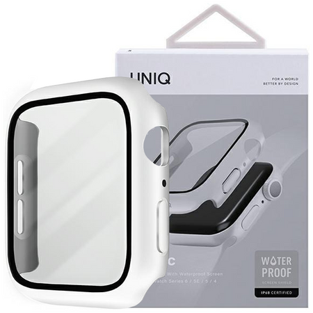 UNIQ etui Nautic Apple Watch Series 4/5/6/SE 44mm biały/white