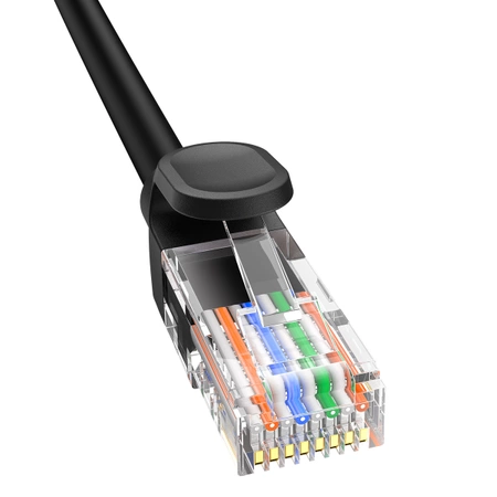 Kabel Ethernet Baseus High Speed Cat 5 RJ-45 1000Mb/s 3m okrągły - czarny