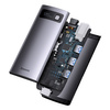 Baseus StarJoy HUB 6w1 USB Typ C - 3x USB / HDMI / RJ45 (1Gbps) / USB Typ C PD szary (WKWG080013)