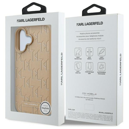 KARL LAGERFELD CASE DO IPHONE 16 6.1 DO MAGSAFE Z HOT STAMP HARDCASE