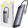 Baseus Metal Gleam Series stacja dokująca HUB 7 w 1 USB Typ C - 2 x HDMI / 3 x USB 3.2 Gen. 1 / 1 x Power Delivery / 1 x RJ-45 Ethernet szary (WKWG040113)